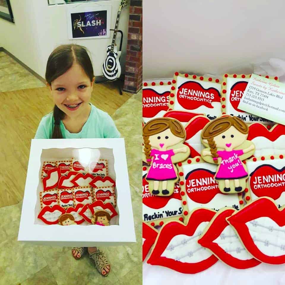 Patient brings cookies for houston orthodontist dr jennings